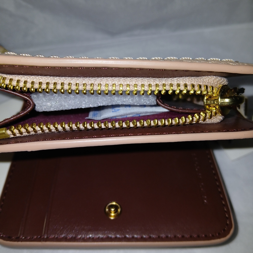 Final❗️Marc Jacobs Genuine Leather The Compact Wallet  Rose, Colorblock - Picture 12 of 14